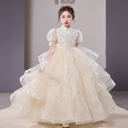 Girls dress high end summer flower girl wedding princess dress