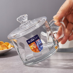 High Temperature Resistant High Borosilicate Breakfast Cup Glass Cup Transparent Solid Color Microwaveable Water Cup Tea Cup Milk Cup