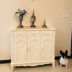Yangman Doorway White Small Apartment Foyer Cabinet European-Style Luxury Shoe Cabinet Multifunctional Bedroom Storage Cabinet Entryway Simple