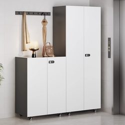 Eisen's Wheeled, Movable Combination Lock Shoe Cabinet Is Suitable for Home Entrances, Corridors, Elevators, and Entryways, Serving as a Shoe Rack