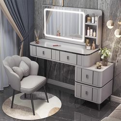 Yangman Dressing Table Bedroom Modern Minimalist 2024 New Light Luxury Small Bedside Makeup Table Mirror Desk Chest of Drawers
