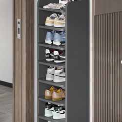 Bibei Shoe Rack with Layered Partitions for Narrow Entryways, Simple and Easy-To-Use, Trendy New Multi-Layer Storage Shoe Cabinet for Home Use