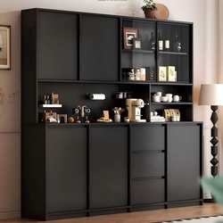 Vintage-Style Skeleton Line Sideboard Against the Wall, Integrated for Home Use in the Living Room, Tall Coffee Cabinet, Wine Cabinet for the Kitchen