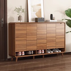Aisen Shoe Cabinet for Home Use, Integrated Against the Wall, Storage Cabinet for Entryway, Solid Wood Entryway Cabinet with a Bench Shoe Cabinet