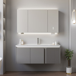Dipurui Ceramic Integrated Basin Bathroom Cabinet Set, Light Luxury Washbasin, Stylish and Simple Washstand, New Model 2025