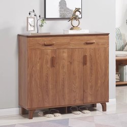 Yangman Solid Wood Shoe Cabinet for Home Entrance, Simple Foyer Cabinet, Minimalist Modern Indoor Multifunctional Shoe Rack