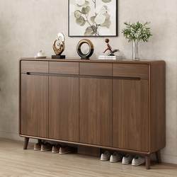Luxurious New Chinese-Style Multifunctional Shoe Cabinet for Home Use, Entryway, Living Room, Foyer Cabinet, Entrance Door, Solid Wood Frame Partition Cabinet