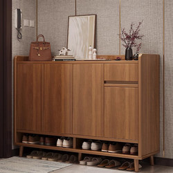Yiqimei Solid Wood Shoe Cabinet for Home Entrance, Indoor Entryway, Integrated Wall-Mounted Hallway Shoe Rack, Popular Model