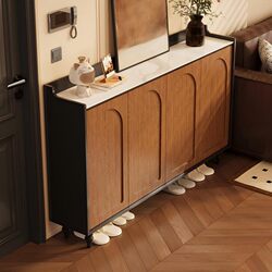 Yangman Vintage-Style Slate Entryway Shoe Cabinet and Storage Cabinet Integrated Against the Wall at the Entrance, New Model Shoe Rack Entryway Shoe Cabinet