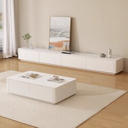 Eisenai Tv Cabinet Modern Minimalist Living Room Home Use Small Apartment Floor-Standing Storage Cabinet Solid Wood Coffee Table Tv