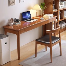 Yangman Solid Wood Narrow Desk for Home Use, 40/50cm Wide Study Desk, Bedroom Computer Desk, Study Room Office Desk for Students