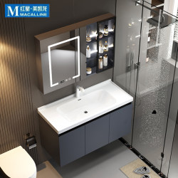 Totgg Bathroom Cabinet Set Modern Minimalist Solid Wood Smart Washbasin Sink Cabinet Set
