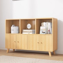 Yangman Solid Wood Bookcase Bookshelf Children's Storage Rack Simple Floor-Standing Storage Cabinet Free Combination Grid Cabinet Storage Cabinet