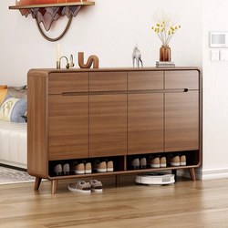 Abison Living Room Entryway Shoe Cabinet, Household Entrance Solid Wood Foyer Cabinet, Balcony Partition Entryway Storage Cabinet