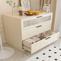 Gumufel Steel Chest of Drawers, French-Style Wrought Iron Storage Cabinet, Modern Minimalist Living Room and Bedroom Storage Cabinet, Drawer Cabinet