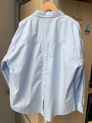 Plus Size 150kg Korean Style Blue Sun Protection Base Shirt for Women, Summer Shirt, Petite Inner Wear Top, Jacket