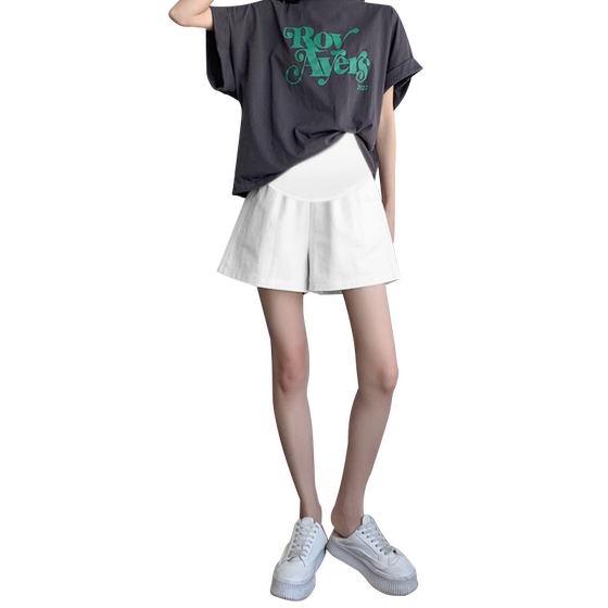 Pregnant women's shorts in summer thin exterior wearing casual wide -leg pants summer models, small, cotton and linen leggings summer dress
