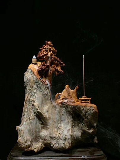 太行山崖柏彫刻 - 禅風景装飾品