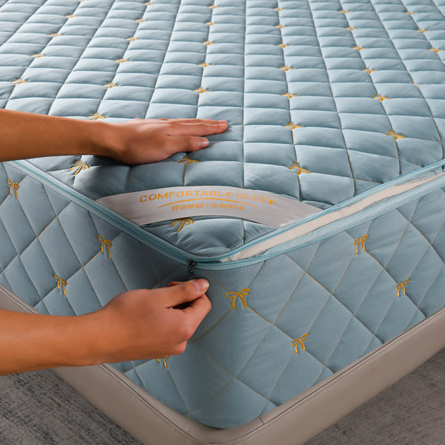 Six-sided all-inclusive bed cover single piece zippered non-slip fixed mattress cover thickened cotton bed cover Simmons protective cover