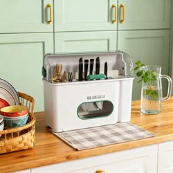 Disinfection Knife Holder with Uv Sterilization and Drying for Chopsticks, Cutting Boards, and Knives, Integrated Kitchen Storage Rack, 2025 New Model