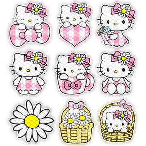 
Cartoon cat electric car night reflective sticker motorcycle bicycle helmet night running logo sticker scratch car sticker