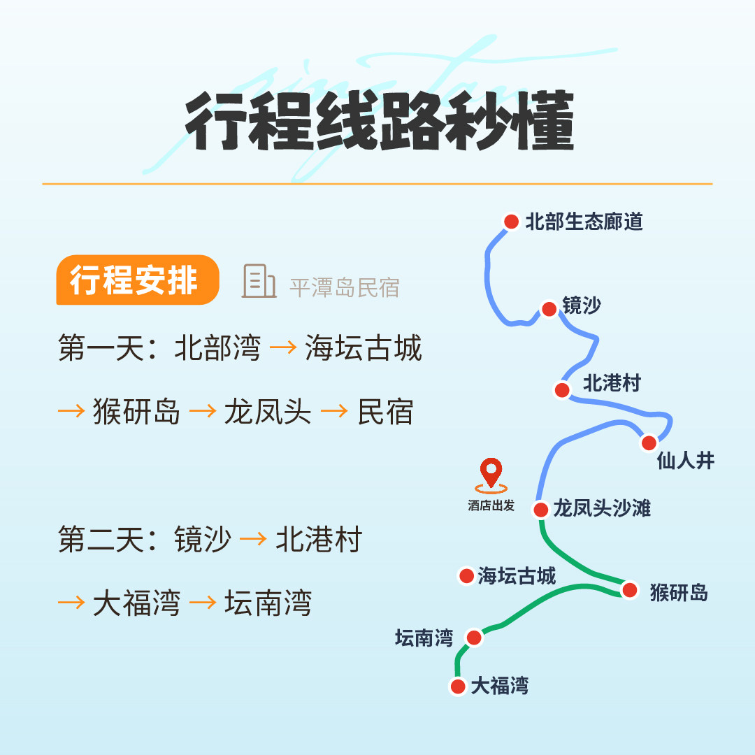 福州出发平潭岛2天1晚猴研岛北部湾镜沙龙凤头跟团游