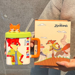 Zootopia Judy Nick Co-Branded Mug New Style High-Value Coffee Cup for Women Couple Christmas Gift