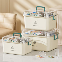 Medicine Box, Household Large-Capacity Medicine Box, Medicine Classification Storage Box, Family Student Dormitory First Aid Medicine Box