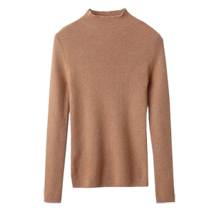 
High-end half-turtleneck sweater for women in autumn and winter slim 2025 new inner wear tight skinny knitted base shirt for women