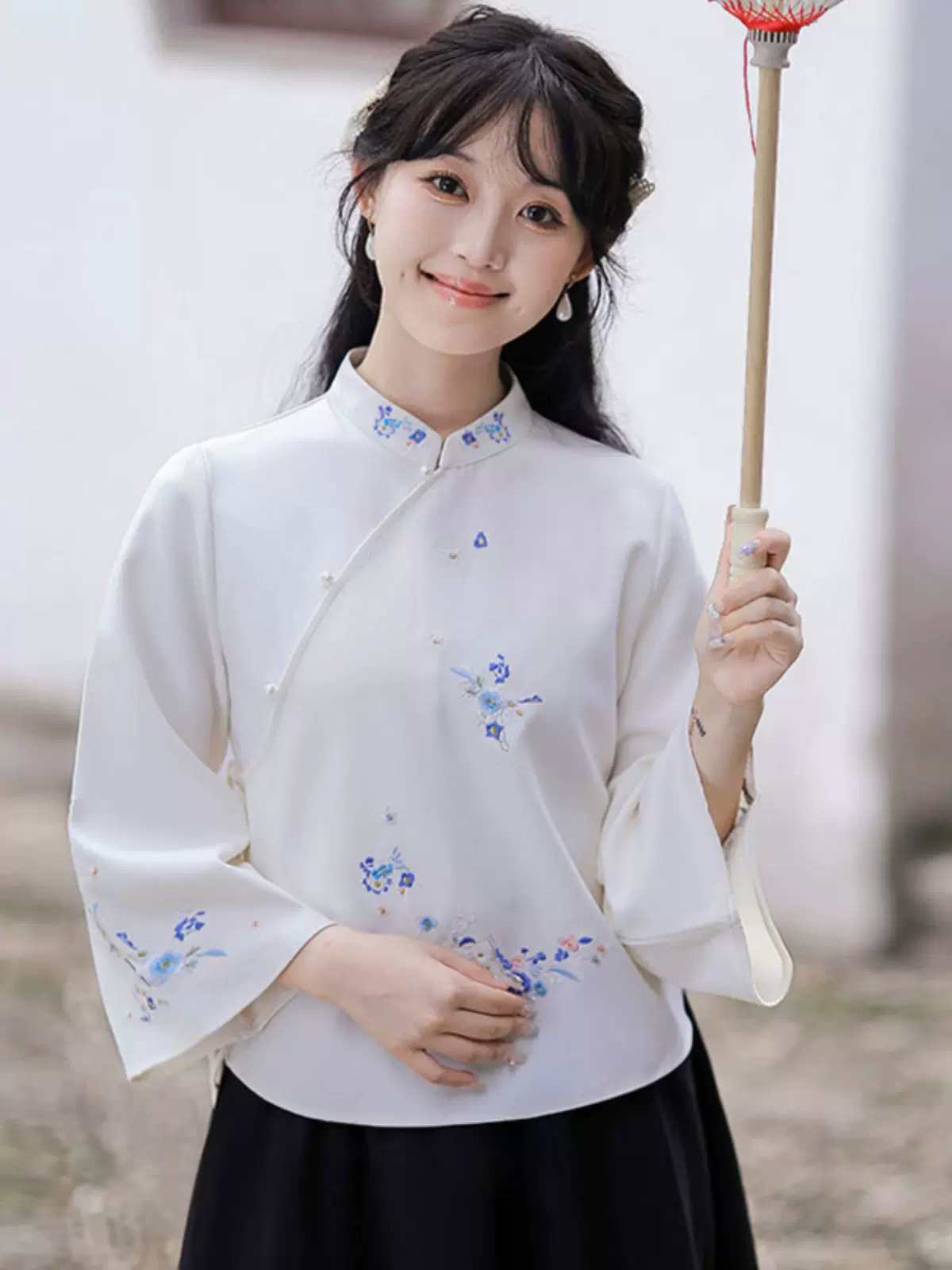 民国学生装古风改良汉元素少女旗袍两件套中国风唐装茶服日常服女