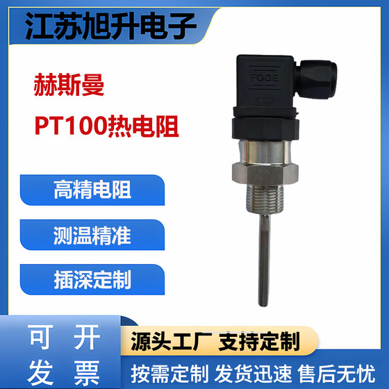 
WZP-PT100 temperature sensor pipe insertion Hersman waterproof threaded precision platinum thermal resistor
