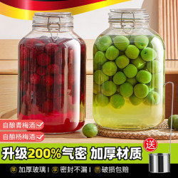 Food-Grade Glass Sealed Jar for Making Plum and Bayberry Fruit Wine, Special Wine Bottle, Food-Grade Wine Jar Container
