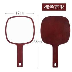 Special Small Mirror for Beauty Salons, Wooden Handle, Good Texture, Tattoo Mirror, Handheld Beauty Makeup Mirror, High-Definition