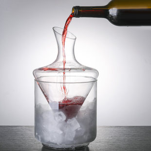 ガラスアイスバケット赤ワインデカンタデザイン回転クリエイティブワインディバイダージャグ家庭用ワインセットワインコンテナ