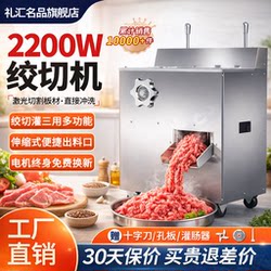 Commercial Vertical Multi-Functional Electric Stainless Steel Meat Grinder, Slicing and Shredding Machine, Sausage Stuffing Machine, High Power