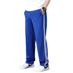 
School uniform pants for men and women, two stripes, sky blue plus velvet, one stripe sports pants for primary school students, middle and high schools, straight school pants