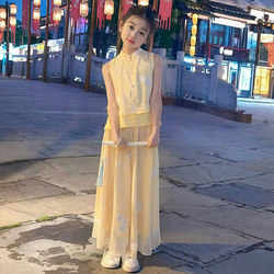 Girls' Chinese-Style Outfit Summer 2026 New Trendy Children's Hanfu Girl Summer Clothing New Chinese-Style Tang Suit Two-Piece Set