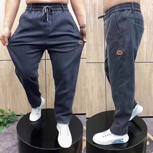 
Stretch jeans men's loose straight labor protection casual trousers for spring and autumn work wear-resistant work pants