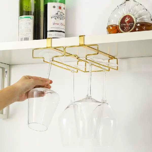 Iron Wine Rack Glass Holder Hanging Bar Hanger Shelf-Taobao