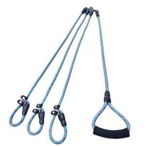 One drag and two traction ropes to prevent wound small, medium large, teddy teddy golden hair double -headed dog chain multi -dog walking dog rope P chain
