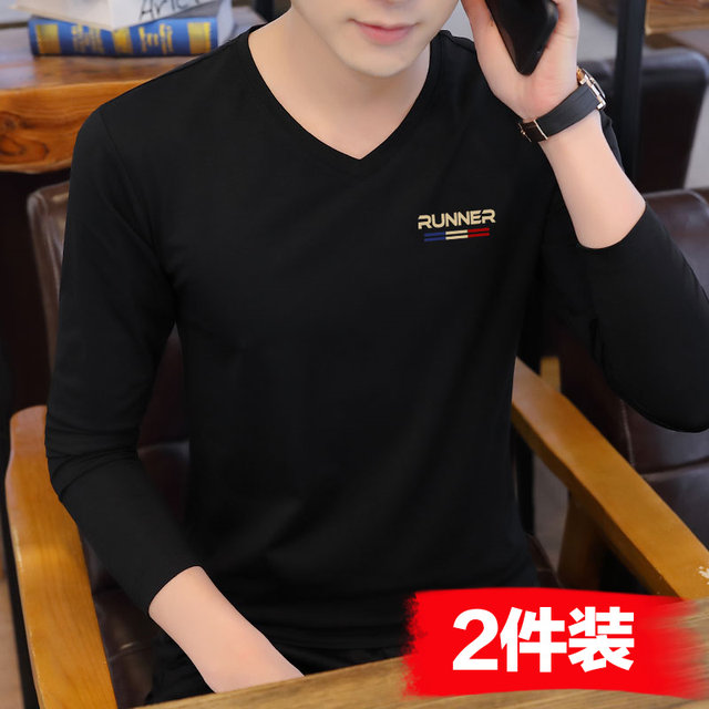 Long sleeved T shirt Men s Sweetheart V neck Bottoming Shirt Men s Tops long-sleeved-t-shirt-men-s-sweetheart-v-neck-bottoming-shirt-men-s-tops