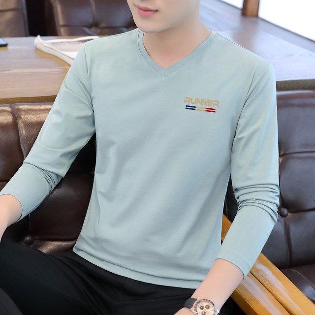 Long sleeved T shirt Men s Sweetheart V neck Bottoming Shirt Men s Tops long-sleeved-t-shirt-men-s-sweetheart-v-neck-bottoming-shirt-men-s-tops