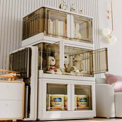 New Toy Clothing Storage Box Household Plastic Foldableable Transparent Wardrobe Clothes Book Storage Box