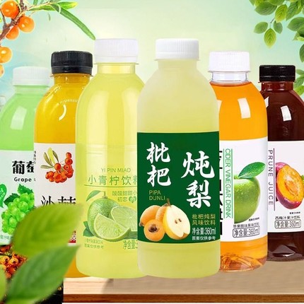 【6元6件】爆款夏季果汁饮料6种口味酸甜解渴果汁饮品瓶装批发