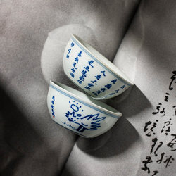 Jingdezhen Divine Bird Phoenix Pattern Tea Cup Ceramic Master Cup Personal Use Kung Fu Tea Set Chicken Jar Cup High-End Tea Cup