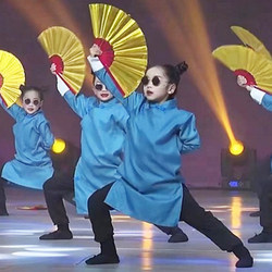 Kung Fu Fan, Tai Chi Red Fan, Golden Children's Dance Folding Fan, Storyteller 8.1inch Folding Martial Arts Performance