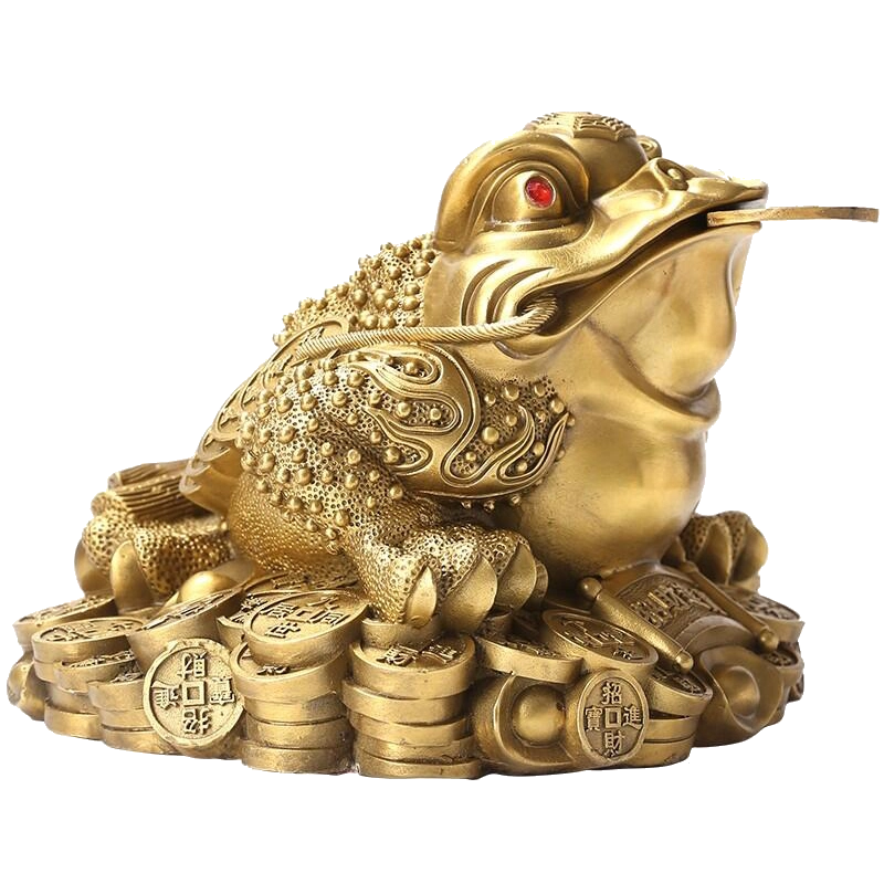 金蟾招财摆件纯铜三足金蟾蜍聚宝盆开业礼品三脚金