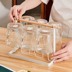 High-End Glass Drinking Cup with Handle, Tea Cup and Kettle Set, Modern and Simple for Living Room and Family Entertaining