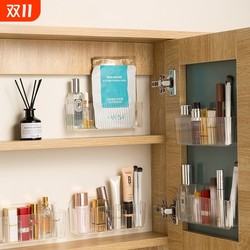 Wall-mounted mirror cabinet rear storage box saves space