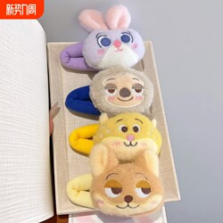 Cute Cartoon Zootopia Series Plush Doll Hairpin Hair Accessory Nick Police Officer Lightning